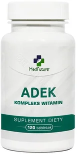 MEDFUTURE MedFuture ADEK Kompleks Witamin, 120tabl. - Włosy, skóra, paznokcie - miniaturka - grafika 2