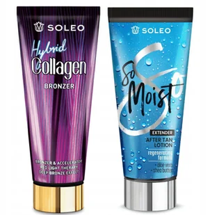 SOLEO COLLAGEN HYBRID 200ml BRONZER + BALSAM PO OPALANIU 150ml - Balsamy i kremy do opalania - miniaturka - grafika 1