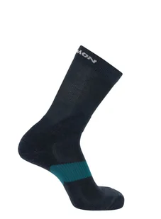 Skarpety turystyczne Salomon X Ultra Crew - carbon/stargazer/blue - Skarpetki i podkolanówki sportowe - miniaturka - grafika 1