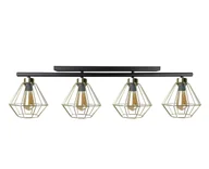 Oprawy, klosze i abażury - Lampa sufitowa 4xE27 FEBRIS BLACK/GOLD - miniaturka - grafika 1
