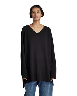 Swetry damskie - G-STAR RAW Damski sweter oversize w rozmiarze V, czarny (dk Black B692-6484), XS - grafika 1