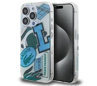 Etui i futerały do telefonów - Lacoste Double Layer Patch MagSafe do iPhone 15 Pro Niebieski - miniaturka - grafika 1