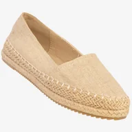 Espadryle damskie - Espadryle Damskie Buty Półbuty American Club Beżowe C015-150427-9 Beżowy 38 - miniaturka - grafika 1