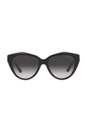 Okulary przeciwsłoneczne - Emporio Armani okulary przeciwsłoneczne damskie kolor czarny - miniaturka - grafika 1