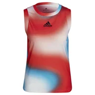 Koszulki sportowe damskie - Damski podkoszulek adidas  Melbourne Printed Match Tank White/Red/Blue S - miniaturka - grafika 1