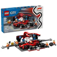 Klocki - Lego City Zestaw F1 Pit Stop I Mechanicy Z Bolidem Ferrari Klocki 322 El. 6+ - miniaturka - grafika 1