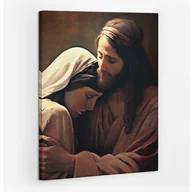 Ikony i obrazy sakralne - Uzdrowienie Jezusa Chrystusa - obraz polycanvas, 60x80 - miniaturka - grafika 1