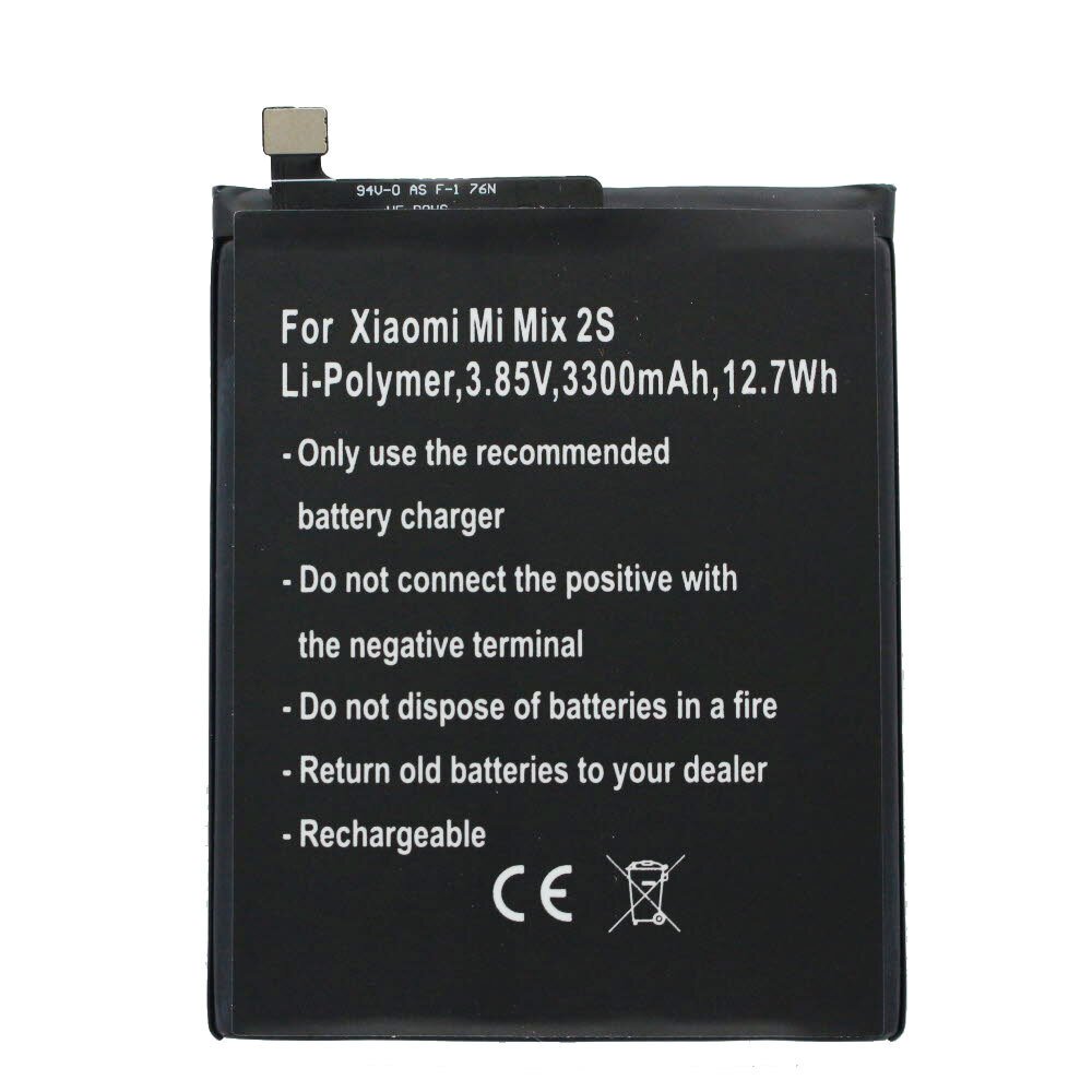Bateria odpowiednia dla Xiaomi Mi Mix 2S Bateria litowo-polimerowa BM3B 3,85Volt 3300mAh, 12,7Wh, wbudowana, bez narzędzi