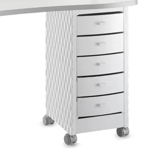267 DECOR Stolik do manicure podwójny Pochłaniacz Pyłu: Bez Pochłaniacza - Meble kosmetyczne - miniaturka - grafika 2