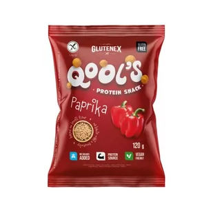 Qool`s snacki proteinowe - papryka 120g Glutenex - Chipsy - miniaturka - grafika 1