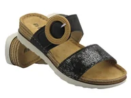 Klapki i japonki damskie - Klapki damskie z regulowanym paskiem czarne Inblu OF-34 - miniaturka - grafika 1