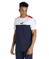 Koszulki męskie - PUMA T-shirt męski ESS+ Block Tee, niebieski, S - miniaturka - grafika 1