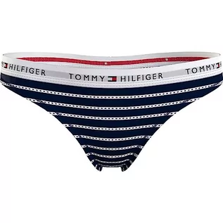 Majtki damskie - Tommy Hilfiger Damskie stringi z nadrukiem, Pustynne niebo w paski Argyle, XS - grafika 1