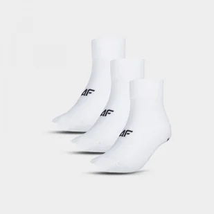 Męskie skarpetki niskie (3-pack) 4F 4FWMM00USOCM278 - białe - Skarpetki męskie - miniaturka - grafika 1