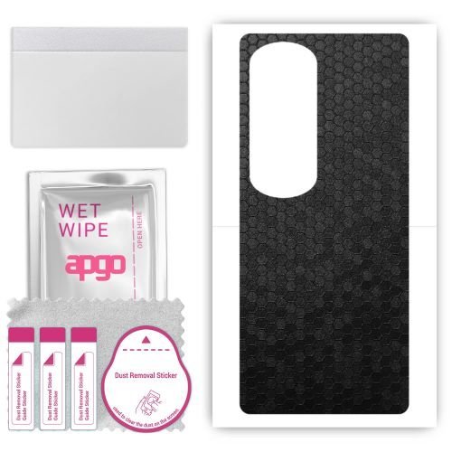 folia naklejka skórka strukturalna na TYŁ do Honor 80 Pro - Plaster Miodu Czarny - apgo SKINS