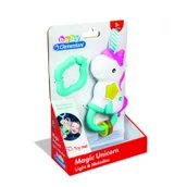Grzechotki dla dzieci - Clementoni Interaktywna grzechotka Jednorożec 17366 - miniaturka - grafika 1
