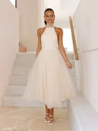 Sukienki - Tazga Sukienka w kolorze białym - miniaturka - grafika 1