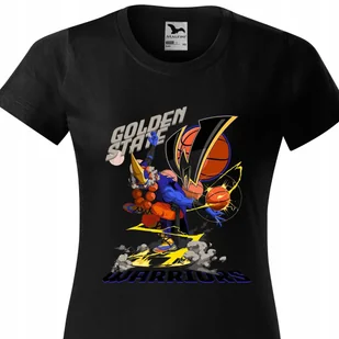 Koszulka Czarna Damska T-Shirt GOLDEN STATE WARRIORS Koszykówka Wz - XS - Koszulki i topy damskie - miniaturka - grafika 1