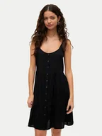 Sukienki - Vero Moda Sukienka letnia Bumpy 10325283 Czarny Loose Fit - miniaturka - grafika 1