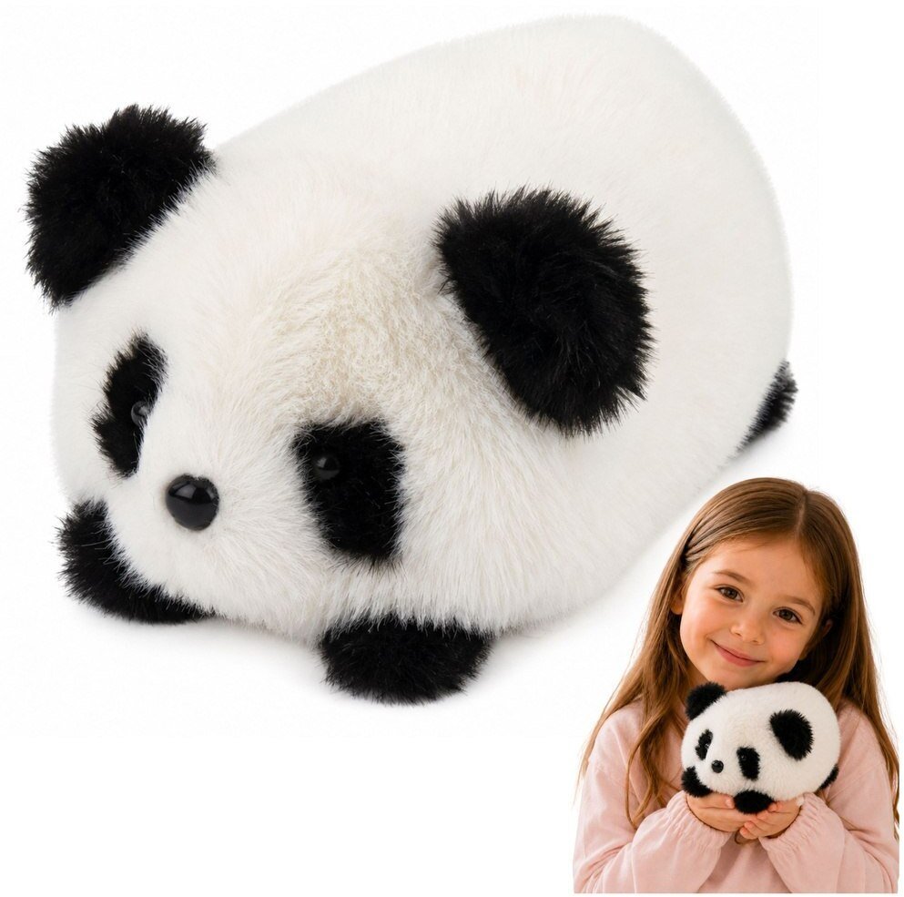 LeanToys Pluszowa Panda Zwierzątko Maskotka Przytulanka Czarno Biała 16 cm EDUKAMP 31272