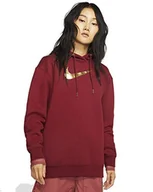 Bluzy damskie - Nike Bb Shine bluza damska czerwony czerwony Team Red/czerwony Team Red/metaliczny z?oty Metallic Gold X-L - miniaturka - grafika 1