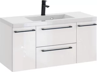 Szafka z Umywalką ROSEN 100 cm D - Uchwyt Czarny - Szafki łazienkowe - miniaturka - grafika 1