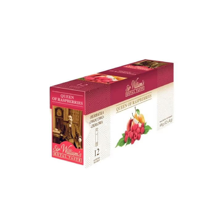 Sir Williams Owocowa herbata Royal Taste Queen of Raspberries 12x4g 5903240323302