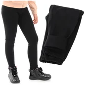 Legginsy - Ocieplane Elastyczne legginsy dziecięce klasyczne Getry Polskie Czarne 98 - miniaturka - grafika 1