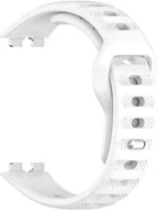 Akcesoria do smartwatchy - SILIKONOWY PASEK DO HUAWEI BAND 8 / 9 / 10 BIAŁY - miniaturka - grafika 1