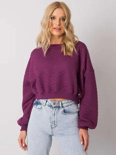 Fioletowa bluza z pikowaniem Crystal -L/XL - Bluzy damskie - miniaturka - grafika 1