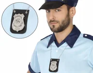 Dodatki do strojów karnawałowych - Metalowa Odznaka Policjanta Śledczego Na Łańcuszku - miniaturka - grafika 1