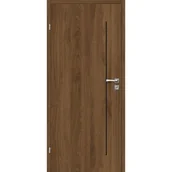 Drzwi wewnętrzne - Skrzydło drzwiowe 80L pełne orzech palermo saxo lewe - miniaturka - grafika 1