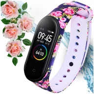 Akcesoria do smartwatchy - Piękna Opaska do xiaomi mi band 3 4 pasek do smartband kwiaty róże kobieca - miniaturka - grafika 1