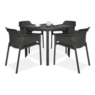 Meble ogrodowe - Zestaw Nardi NET/CUBE 80 4+1 Antracite - miniaturka - grafika 1