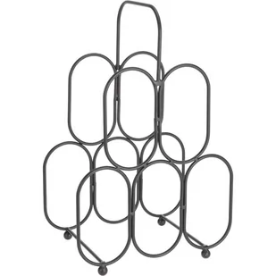 Home Styling Collection Stojak metalowy czarny WINO regał szafka półka na butelki wina - 5 butelek 730127 - Stojaki na wino - miniaturka - grafika 1