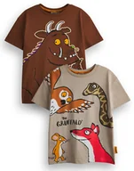 Bluzki dla niemowląt - Vanilla Underground Gruffalo & Friends Chłopięca koszulka z krótkim rękawem Brązowa Duża Postać Brown 2-3 Years - miniaturka - grafika 1