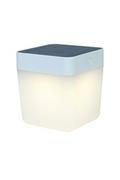 Lampy ogrodowe - ECO-Light Modna solarna lampa stołowa LED Table Cube, biała - miniaturka - grafika 1