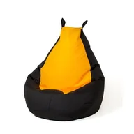 Fotele i pufy dla dzieci - Pufa worek GO GIFT Batman Czarno-żółty XL 130 x 90 cm - miniaturka - grafika 1