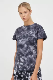 Koszulki sportowe damskie - Guess t-shirt bawełniany kolor szary - grafika 1