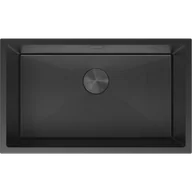 Zlewozmywaki - Mexen Trixo zlewozmywak stalowy 1-komorowy 750 x 440 mm, czarny HC - 6415751000-70HC - miniaturka - grafika 1