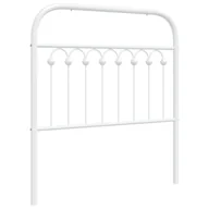 Inne meble do sypialni - vidaXL Metalowe wezgłowie, białe, 90 cm - miniaturka - grafika 1