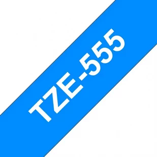 Brother Brother TZe-555 Laminated tape White On Blue  TZe  8 m  2.4 cm TZE555 - Filamenty i akcesoria do drukarek 3D - miniaturka - grafika 1