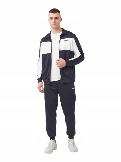 PUMA DRES MĘSKI KOMPLETNY PUMA POLY COLORBLOCK SUIT GRANATOWY r.M