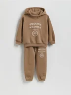 Bluzy i sweterki niemowlęce - Reserved - Bawełniany komplet - beżowy - miniaturka - grafika 1