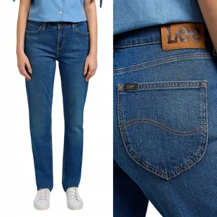 Lee MARION STRAIGHT Intuition Gray PROSTE CIEMNY DżINS W28 L33 - Spodnie damskie - miniaturka - grafika 1