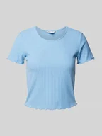 Koszulki i topy damskie - T-shirt o kroju regular fit z dodatkiem wiskozy - miniaturka - grafika 1