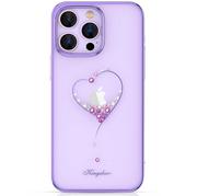 Etui i futerały do telefonów - Kingxbar Wish Series etui iPhone 14 Pro ozdobione kryształami fioletowe - miniaturka - grafika 1