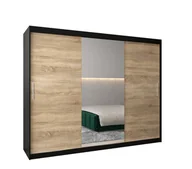 Szafy - Szafa przesuwna garderoba TOKYO 1 250 gł. 62 Czarny / Sonoma - miniaturka - grafika 1
