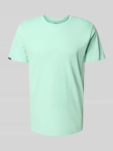 T-shirt z detalem z logo - Koszulki męskie - miniaturka - grafika 1