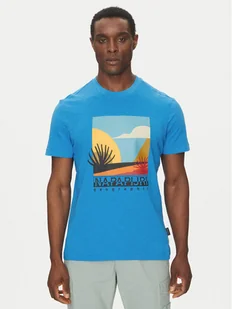 Napapijri T-Shirt S-Arbia NP0A4IE3 Niebieski Regular Fit - Koszulki męskie - miniaturka - grafika 1